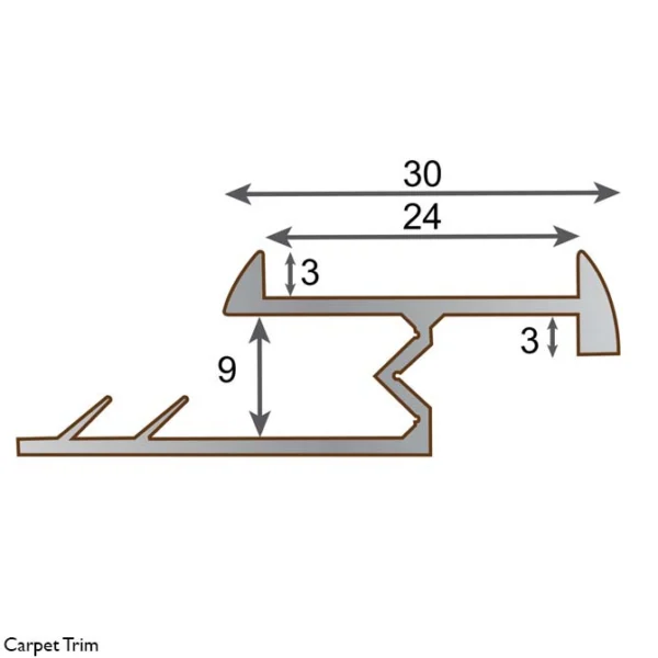 Stratex LVT Carpet Trim
